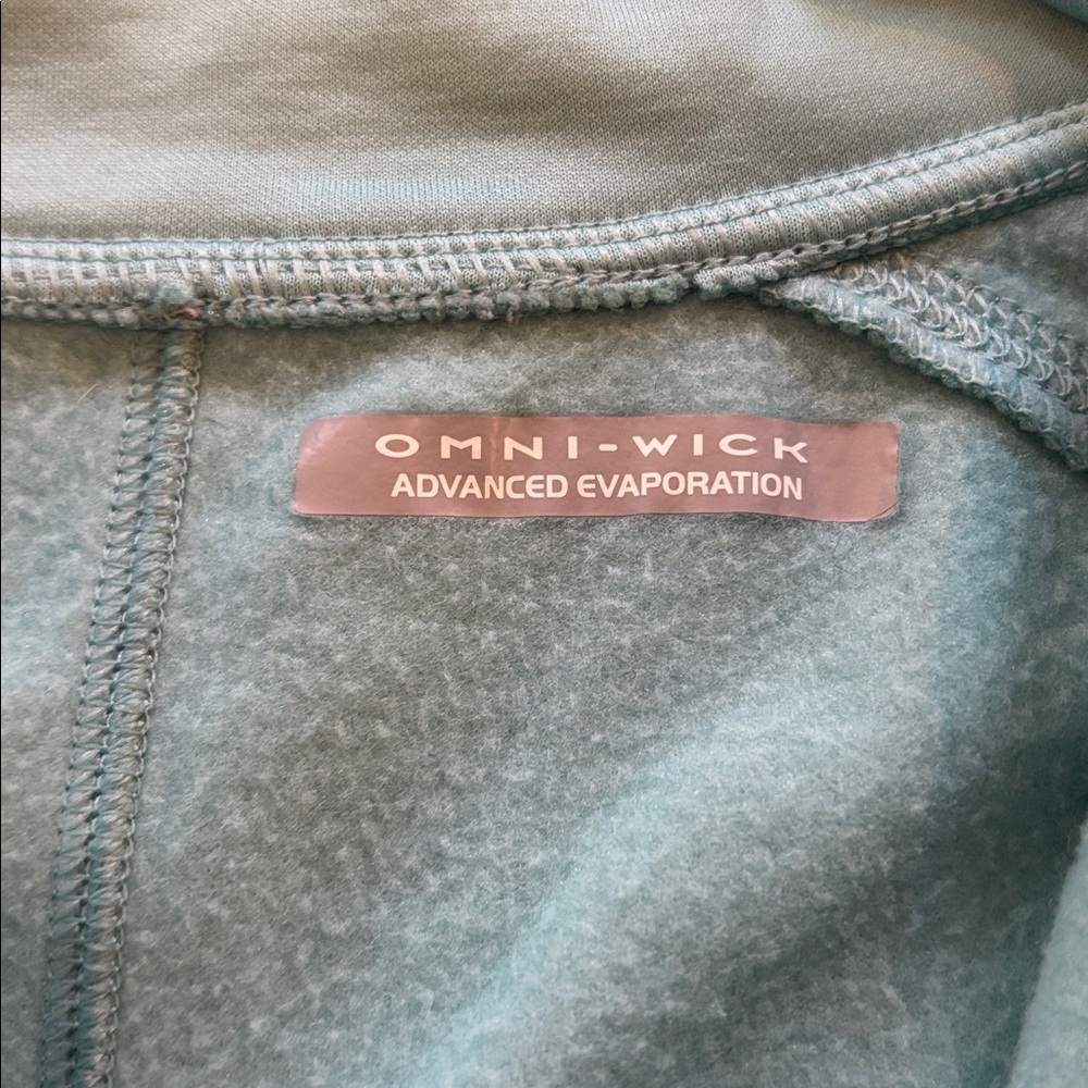 Columbia Omni-wick Aqua Blue Quarter-Zip Top - Picture 7 of 8